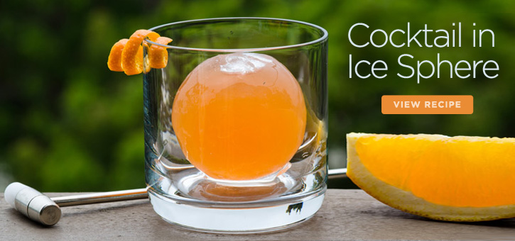 Cocktail in Ice Sphere