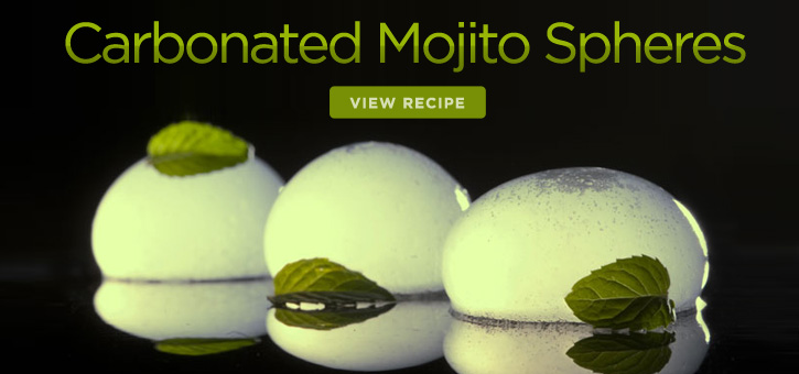 Carbonated Mojito Spheres